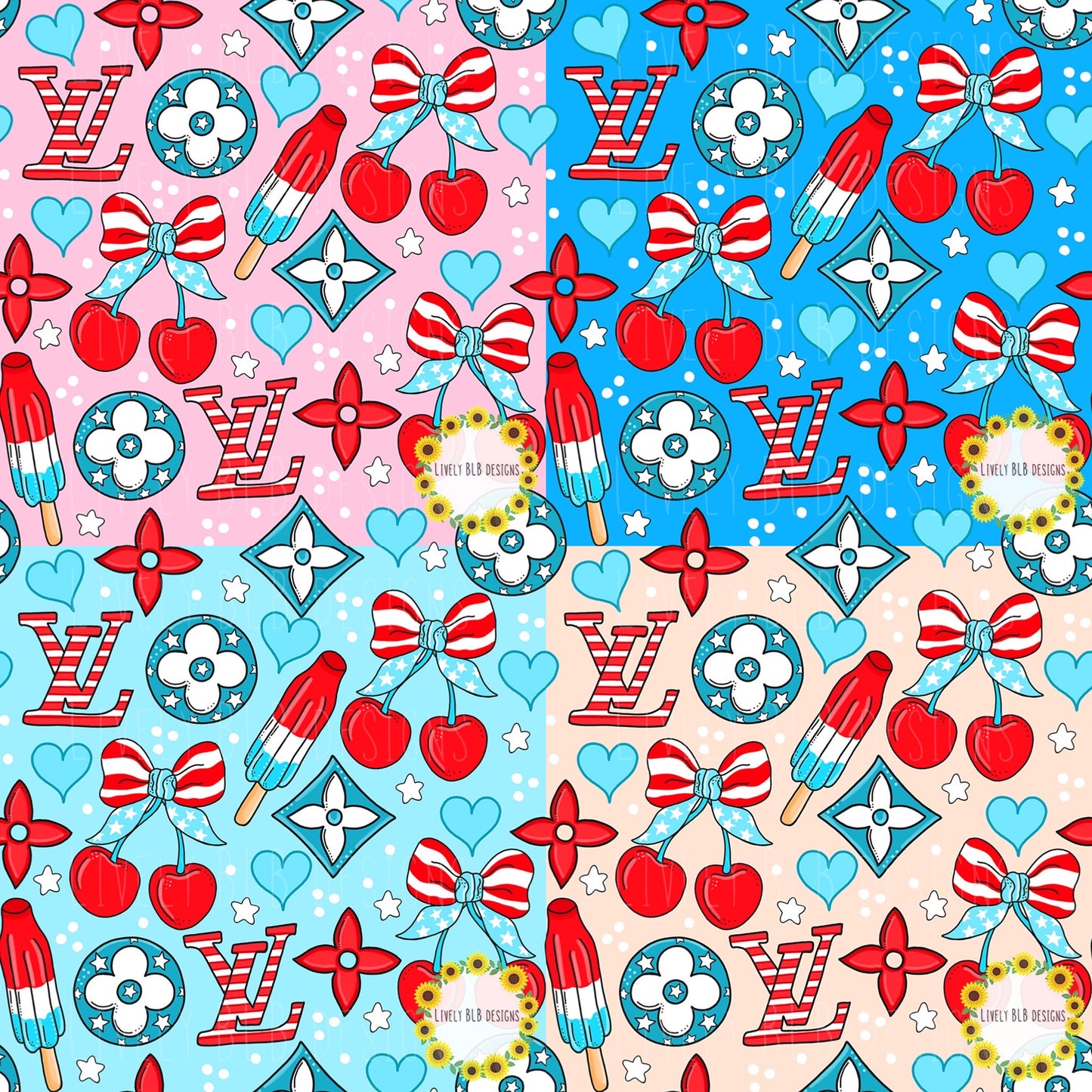 Bundle- ALL Seamless + PNG's (12+ Seamless Files and all colorways)