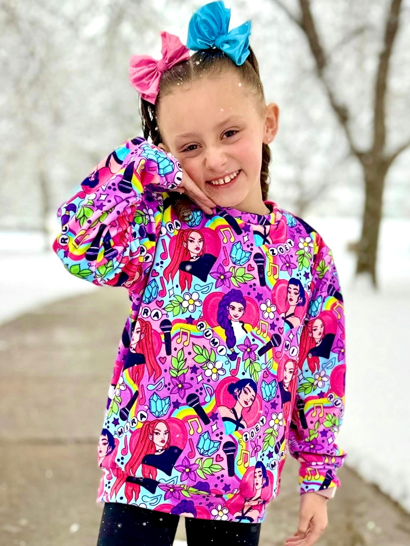 4T Size- Velvety Heart Hunters Ready To Ship Sweatshirt