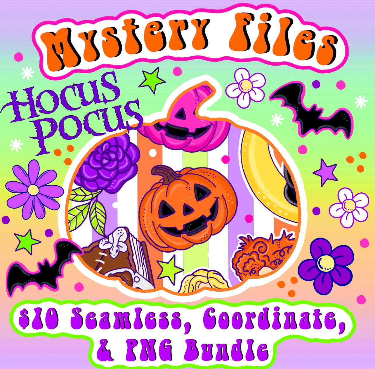 Mystery 1 Seamless, Coordinate, Png Bundle