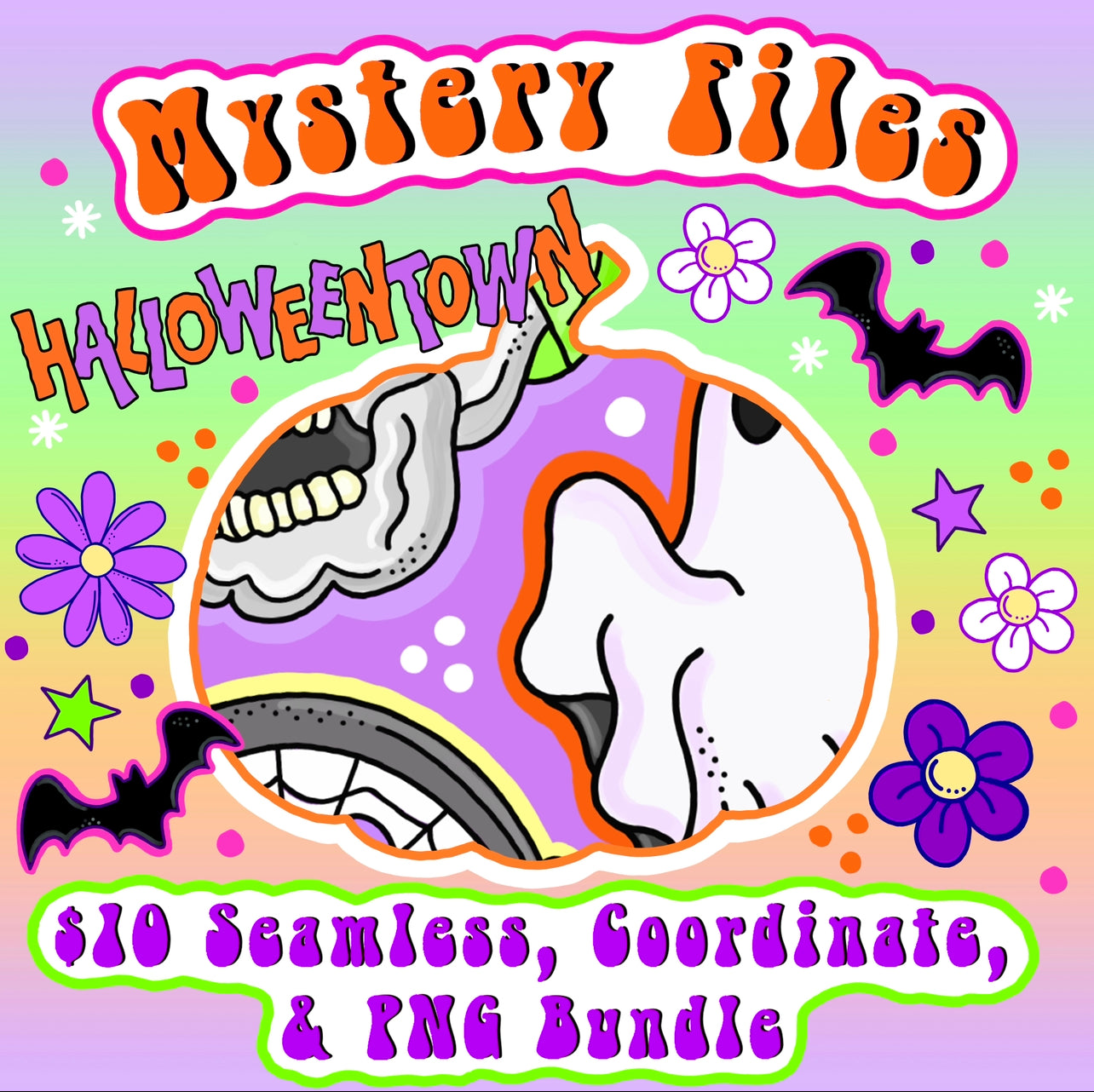 Mystery 2 Seamless, Coordinate, Png Bundle