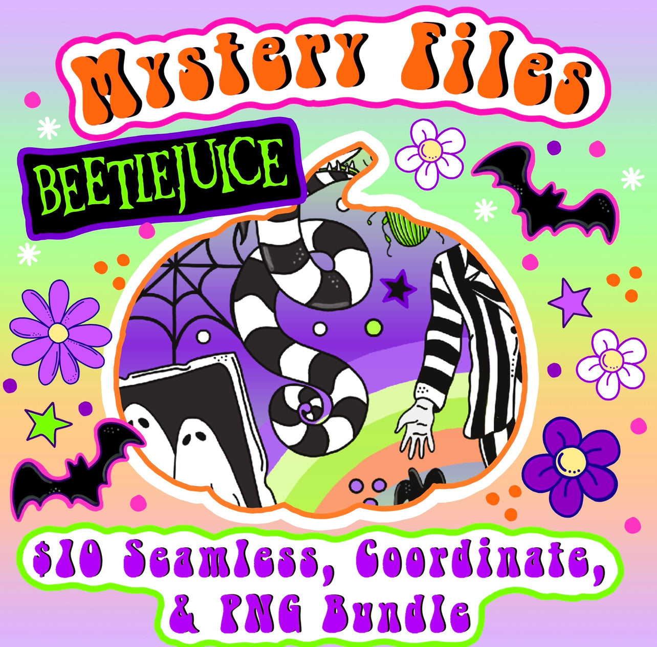 Mystery 3 Seamless, Coordinate, Png Bundle