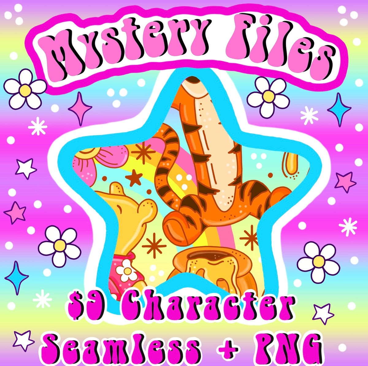 $9 Limited Mystery Character Seamless + PNG Honey Friends (Multiple Colorways)