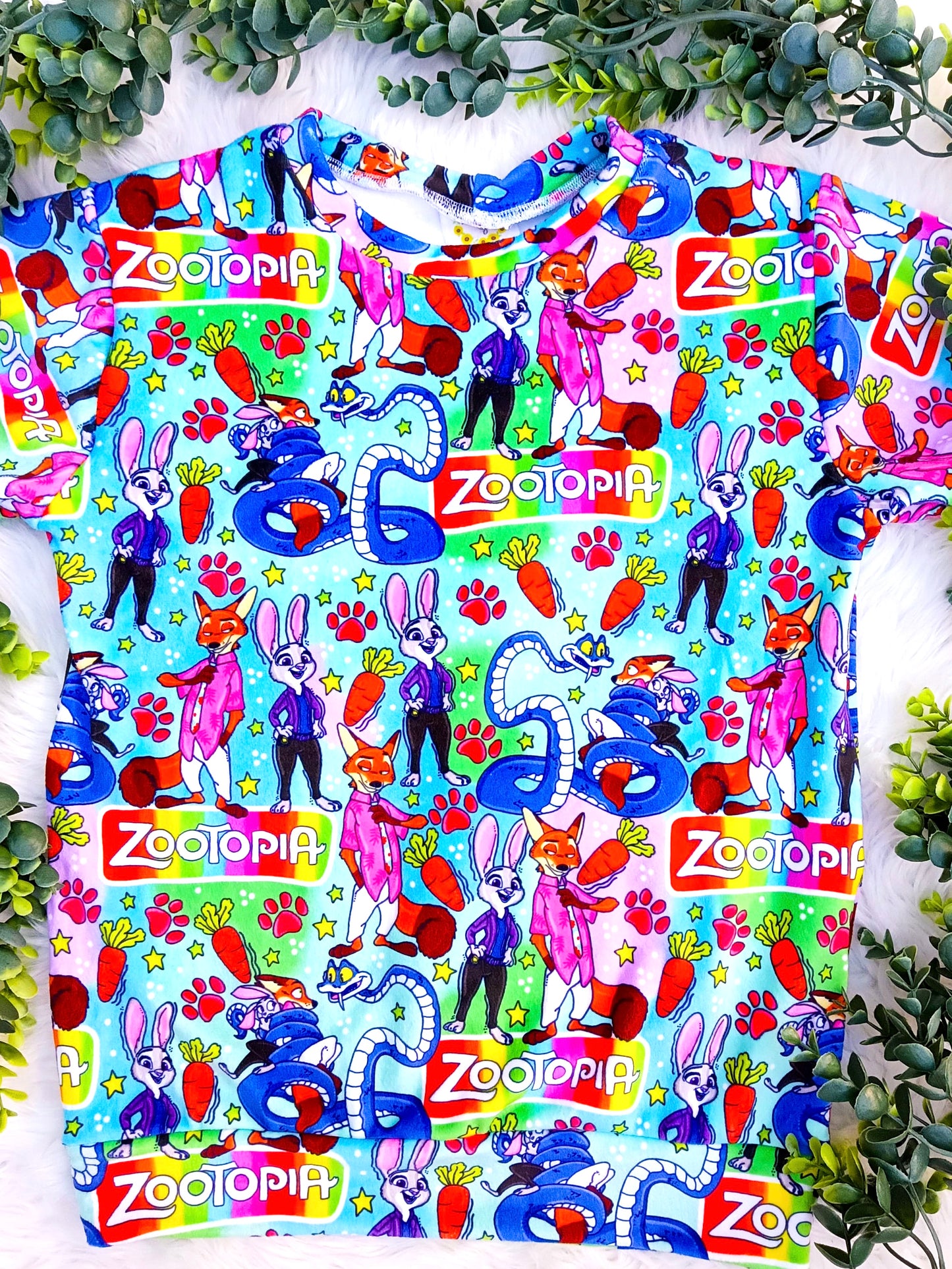 Size 8- Velvety Ready To Ship Zoo Short Sleeved Unisex Top