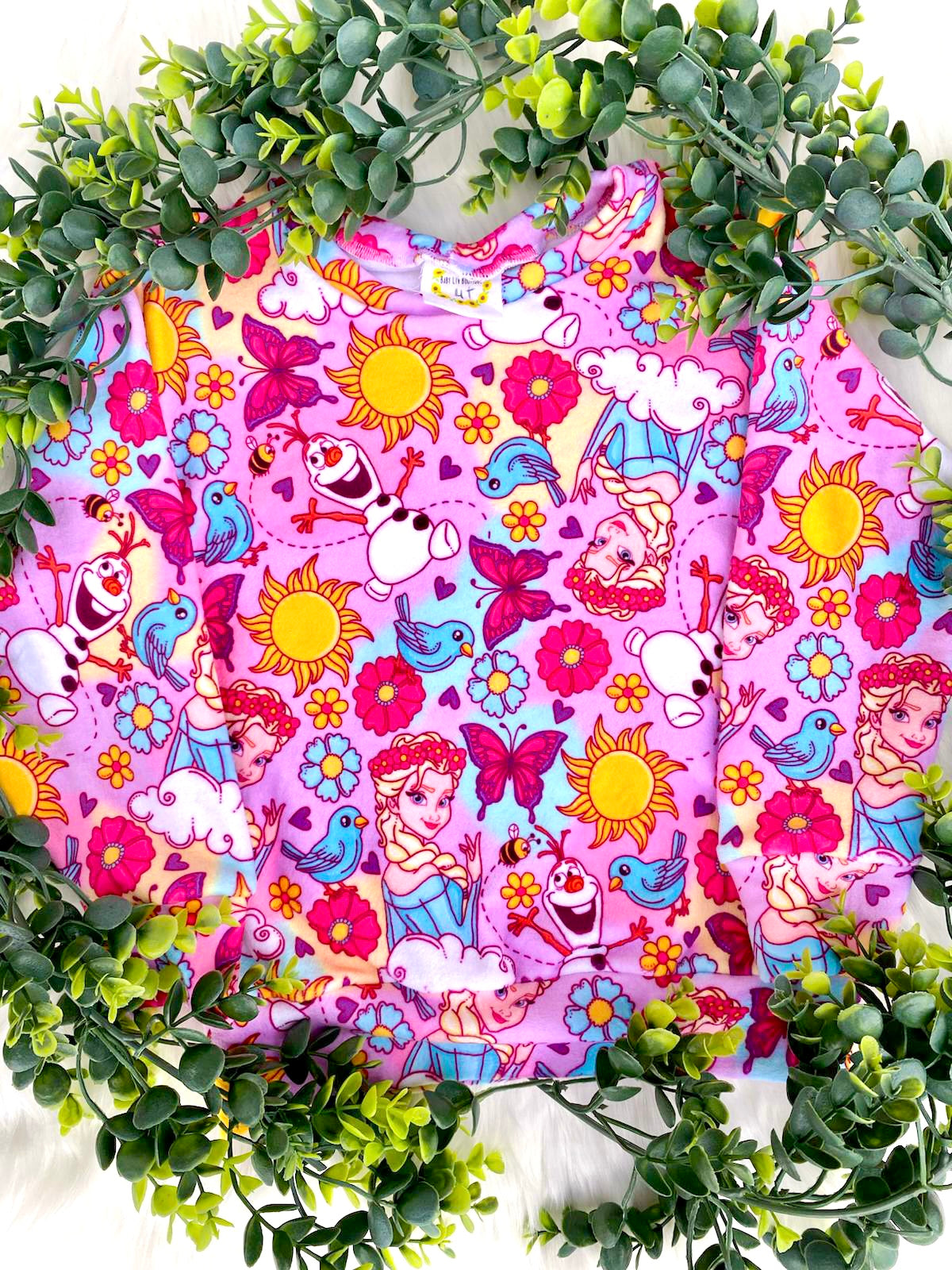 4T Size- Velvety Sun Princess Ready To Ship Sweatshirt