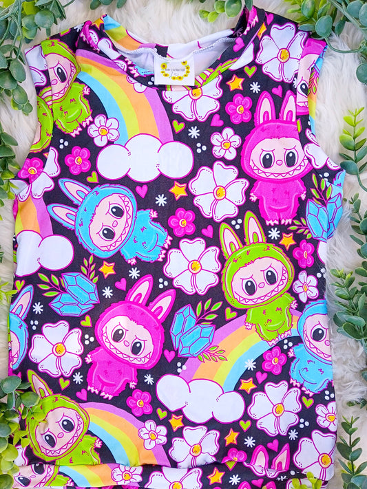 Size 10- Bamboo Ready To Ship Rainbow Bubu Tank Top