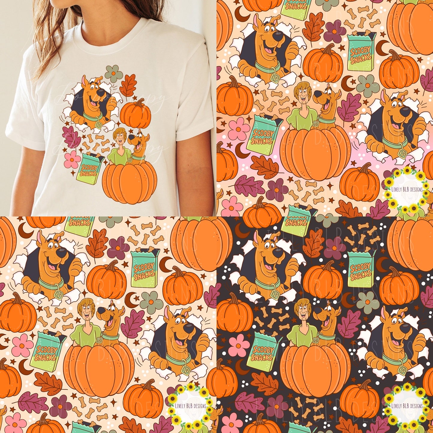 Fall Characters LIMITED Deal Bundle All Colorways Seamless + Pngs (12+ Files)