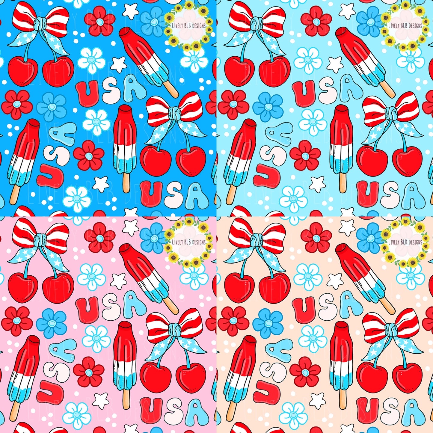 Bundle- ALL Seamless + PNG's (12+ Seamless Files and all colorways)