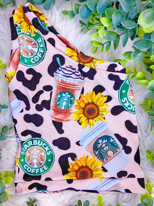 Size 12 months- Bamboo Ready To Ship Leopard Lattes Off The Shoulder Top