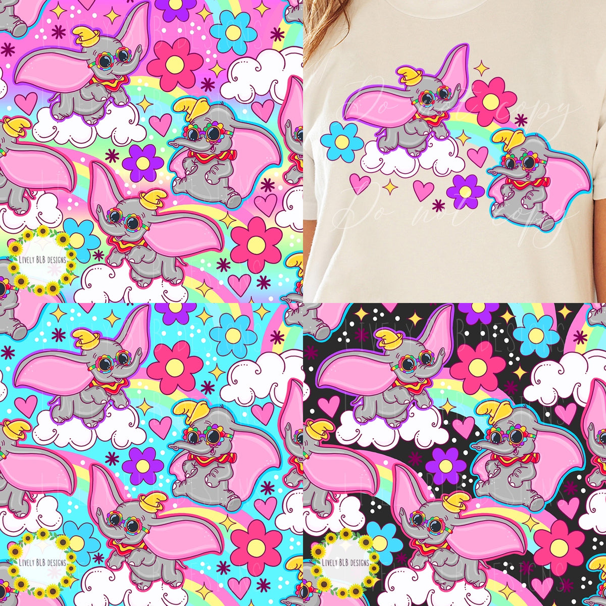 Bundle Character LIMITED 5 Seamless + 5 Pngs (All Colorways) 30+ Files