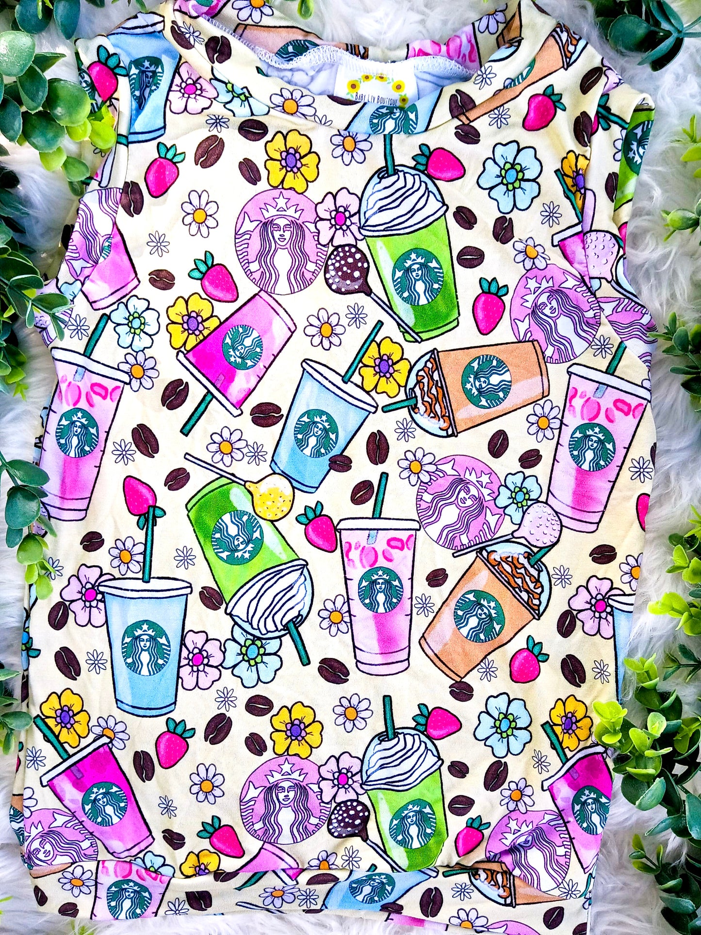 Size 4T- Bamboo Ready To Ship Exclusive Cake Pop Tank Top