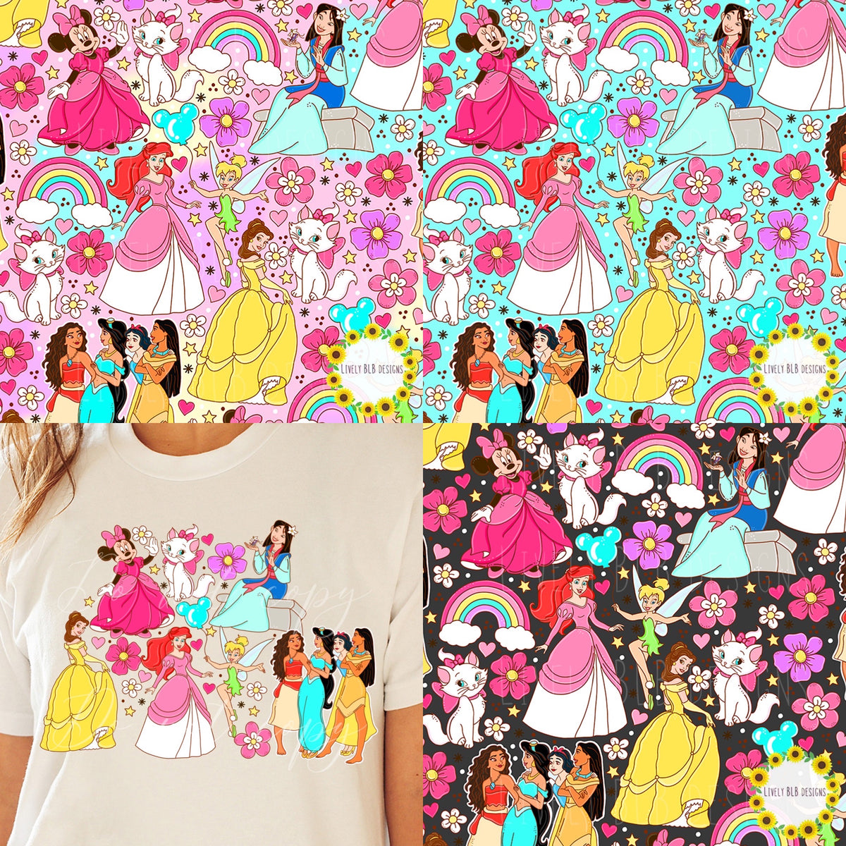 Limited Magical Party Bundle- ALL 6 Seamless + 6 Pngs + Coordinates (All Colorways)