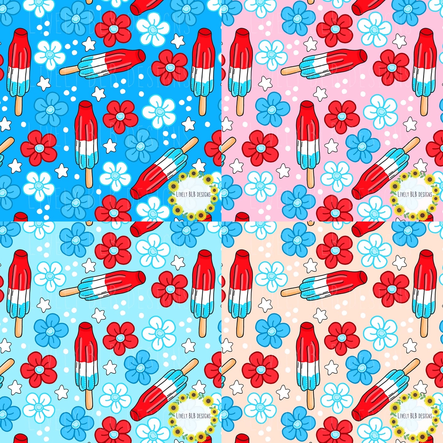 Bundle- ALL Seamless + PNG's (12+ Seamless Files and all colorways)