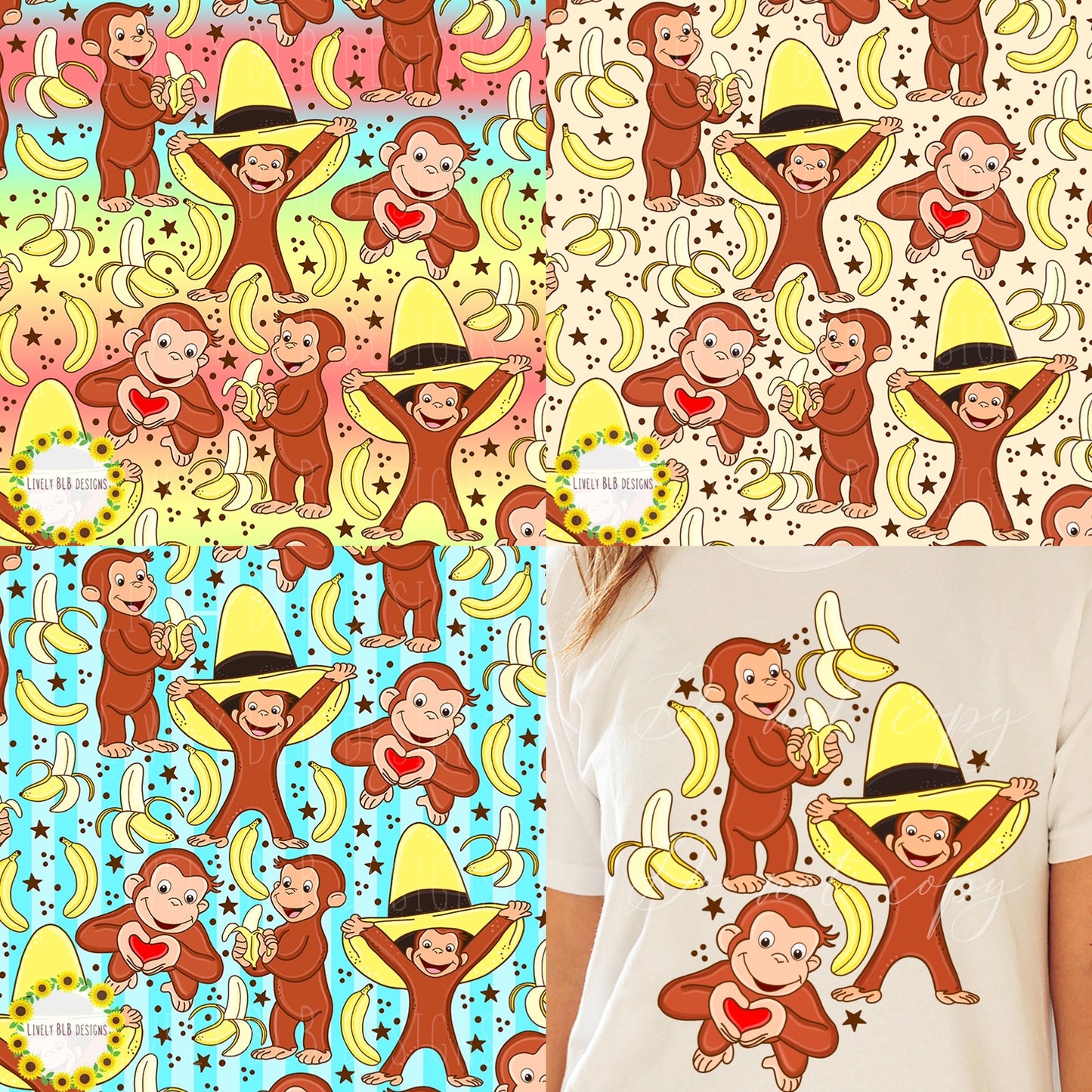 LIMITED Old Time Shows Nostalgia Bundle- All 6 Seamless + 5 Pngs (Multiple Colorways) 20+ Files