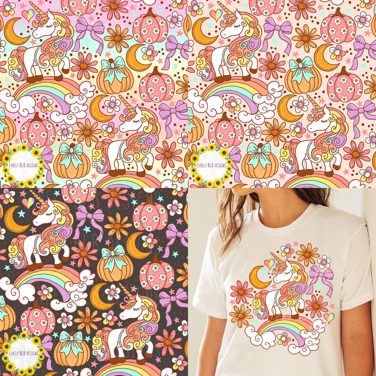 LIMITED BUNDLE- Fall Cutesy All Seamless + PNG's 45+ Files (All Colorways)