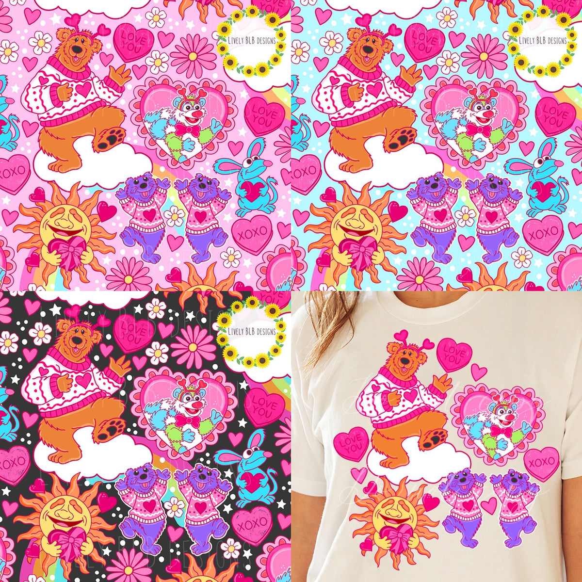 Limited BUNDLE Character 5 Seamless + 5 Pngs (All Colorways) Mystery Bundle Exclusive File