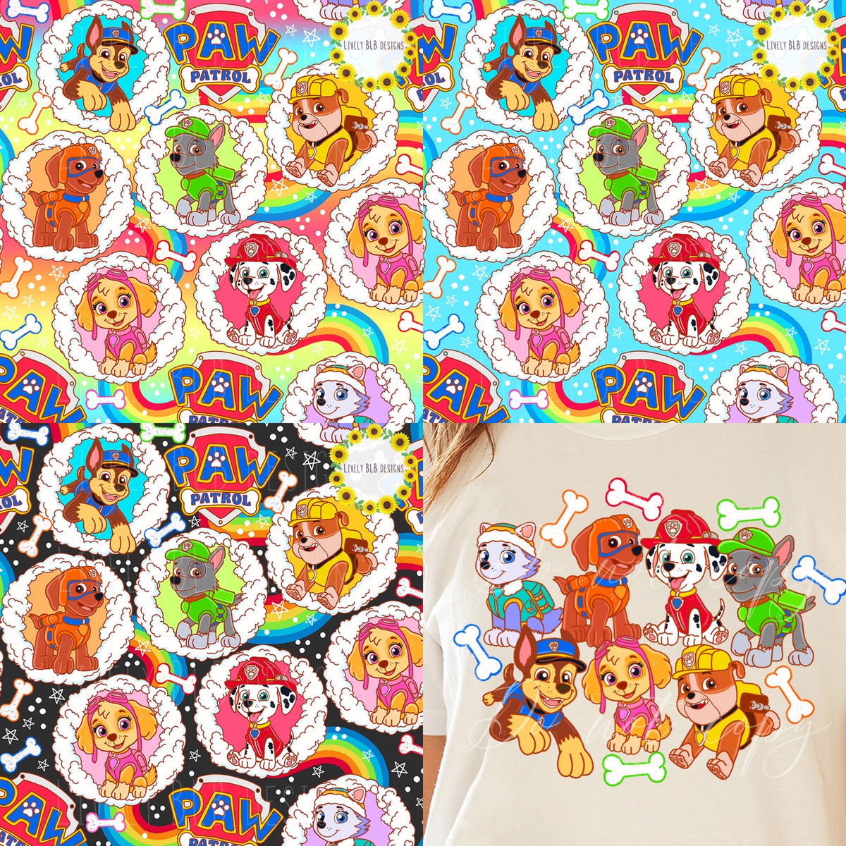 Limited BUNDLE Character 5 Seamless + 5 Pngs (All Colorways) Mystery Bundle Exclusive File