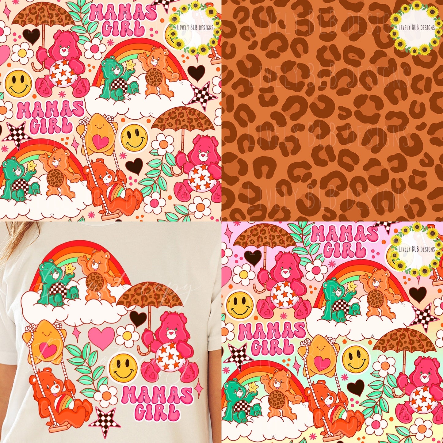Mamas Girl LIMITED Bundle- ALL Seamless + Pngs (ALL Colorways & Coordinates LIMITED)