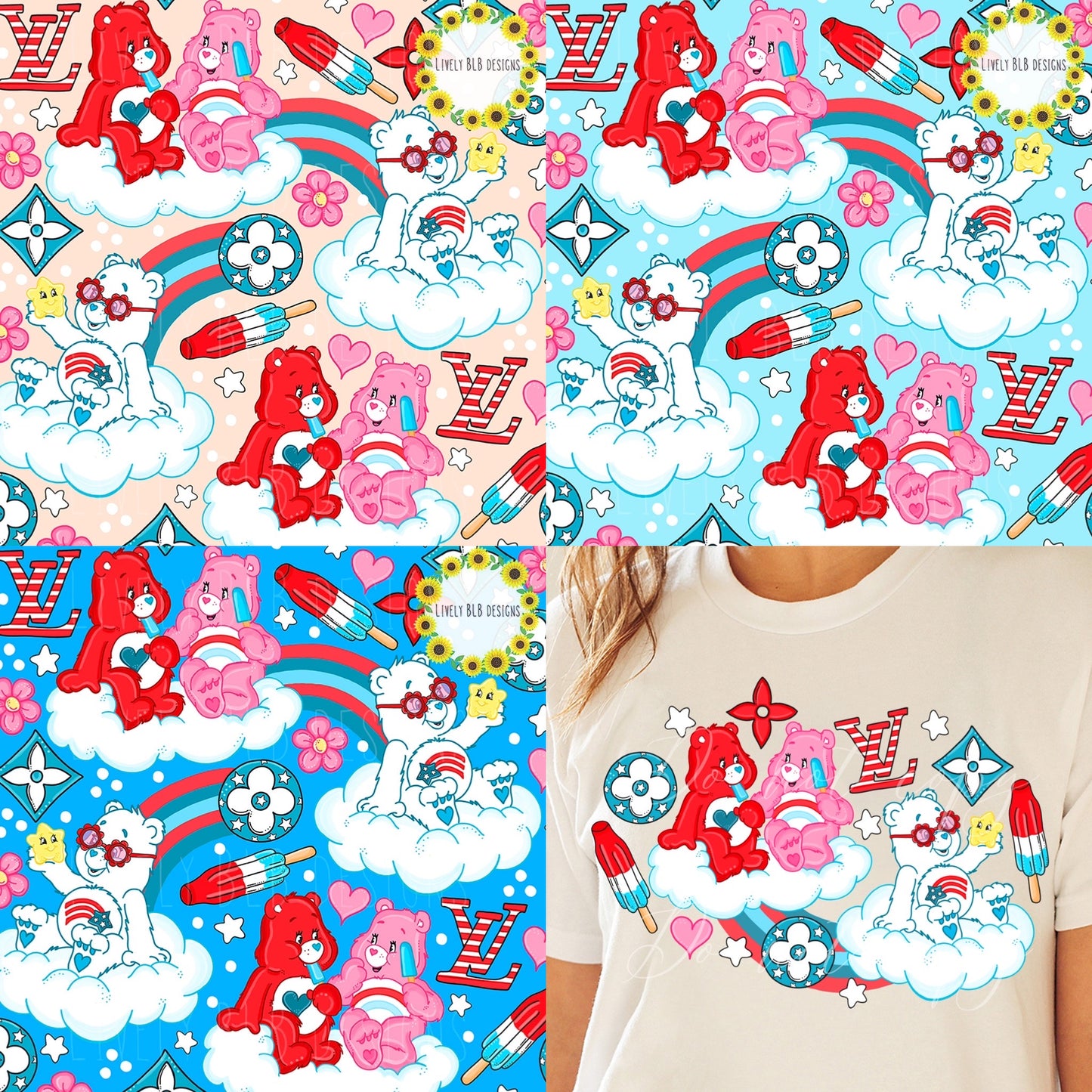Bundle- ALL Seamless + PNG's (12+ Seamless Files and all colorways)