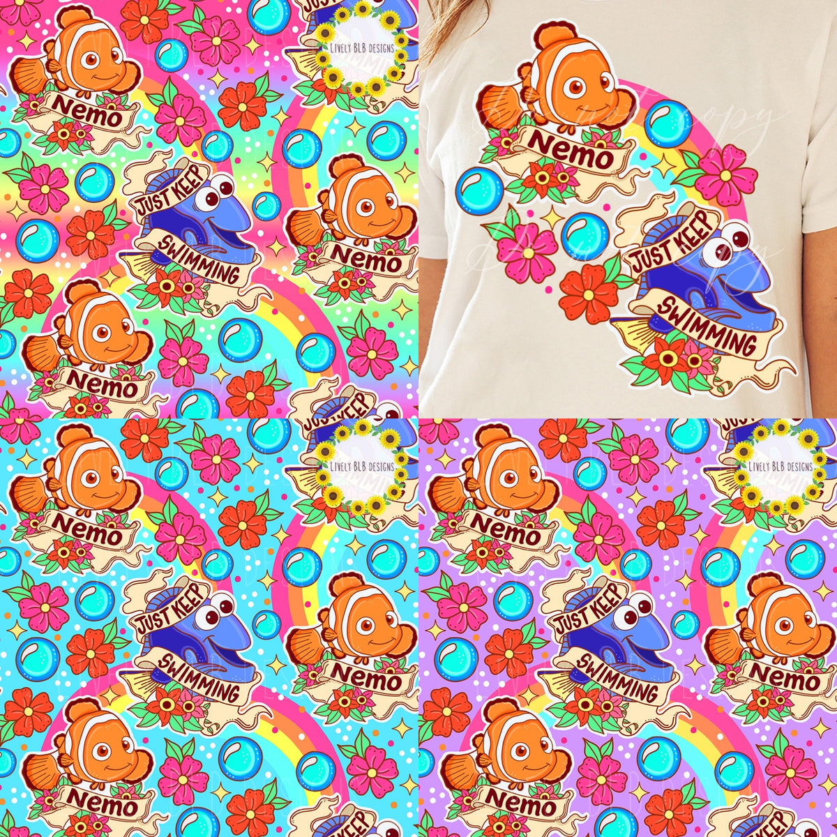 Bundle Character LIMITED 5 Seamless + 5 Pngs (All Colorways) 30+ Files