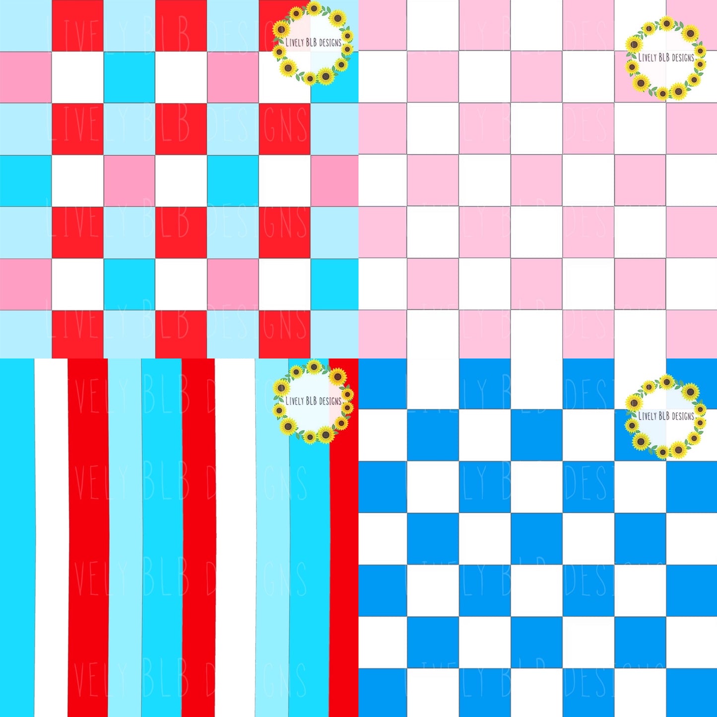 Bundle- ALL Seamless + PNG's (12+ Seamless Files and all colorways)