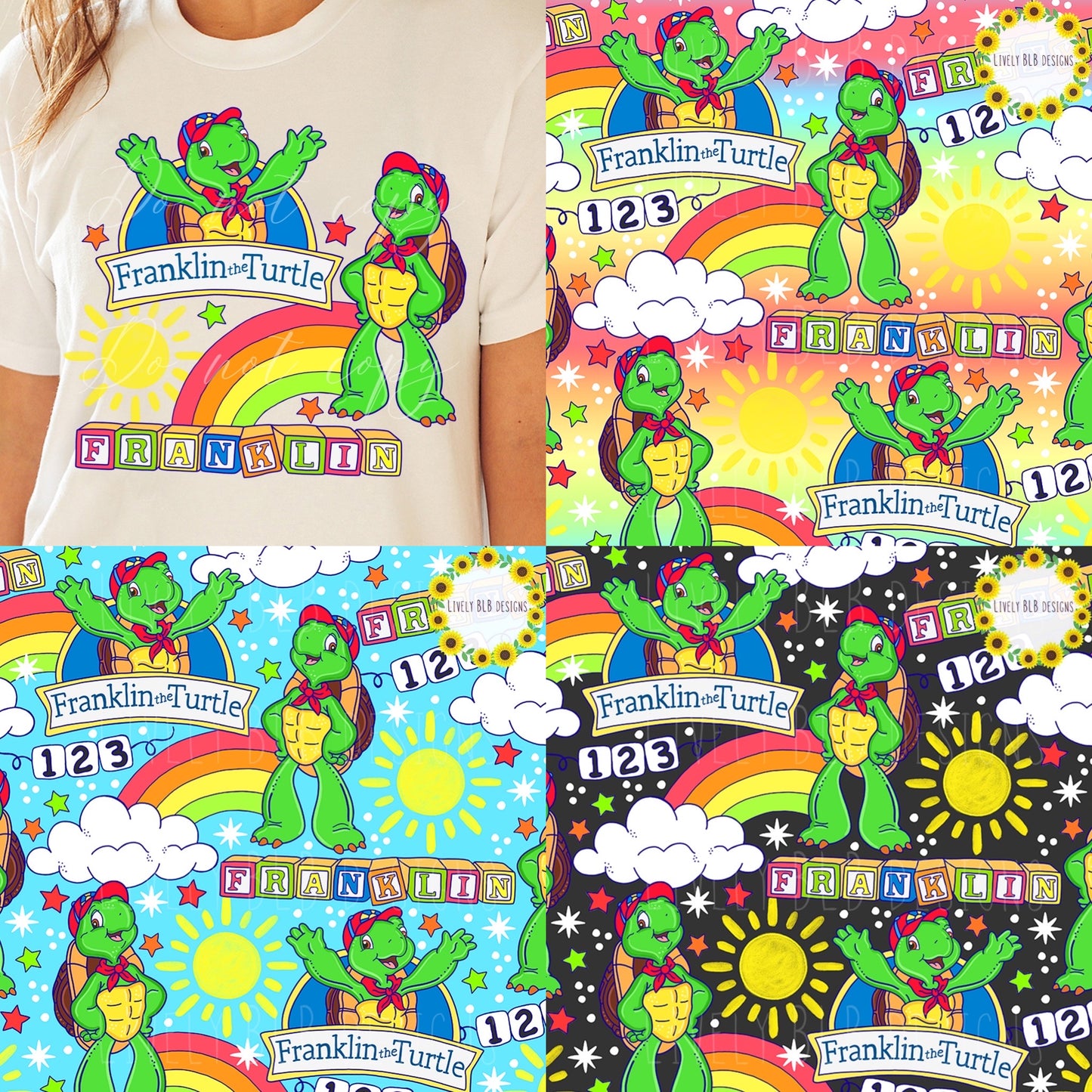 LIMITED Old Time Shows Nostalgia Bundle- All 6 Seamless + 5 Pngs (Multiple Colorways) 20+ Files
