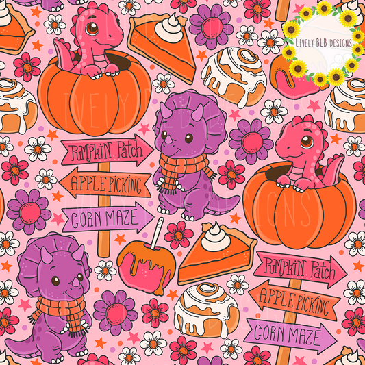 Seamless Fall Cutesy + PNG Bundle S483