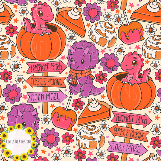 Seamless Fall Cutesy + PNG Bundle S484