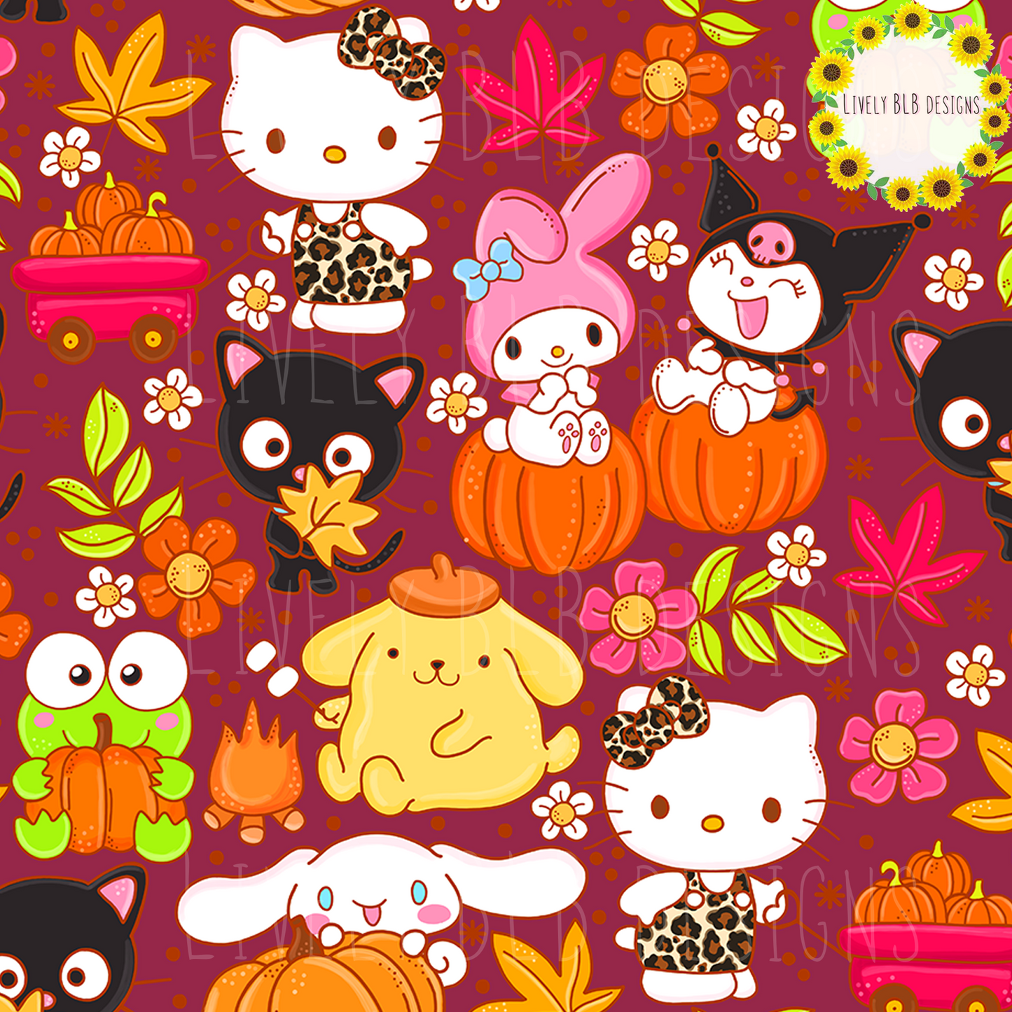 $10 Fall Deal Seamless + PNG Bundle All Colorways S494