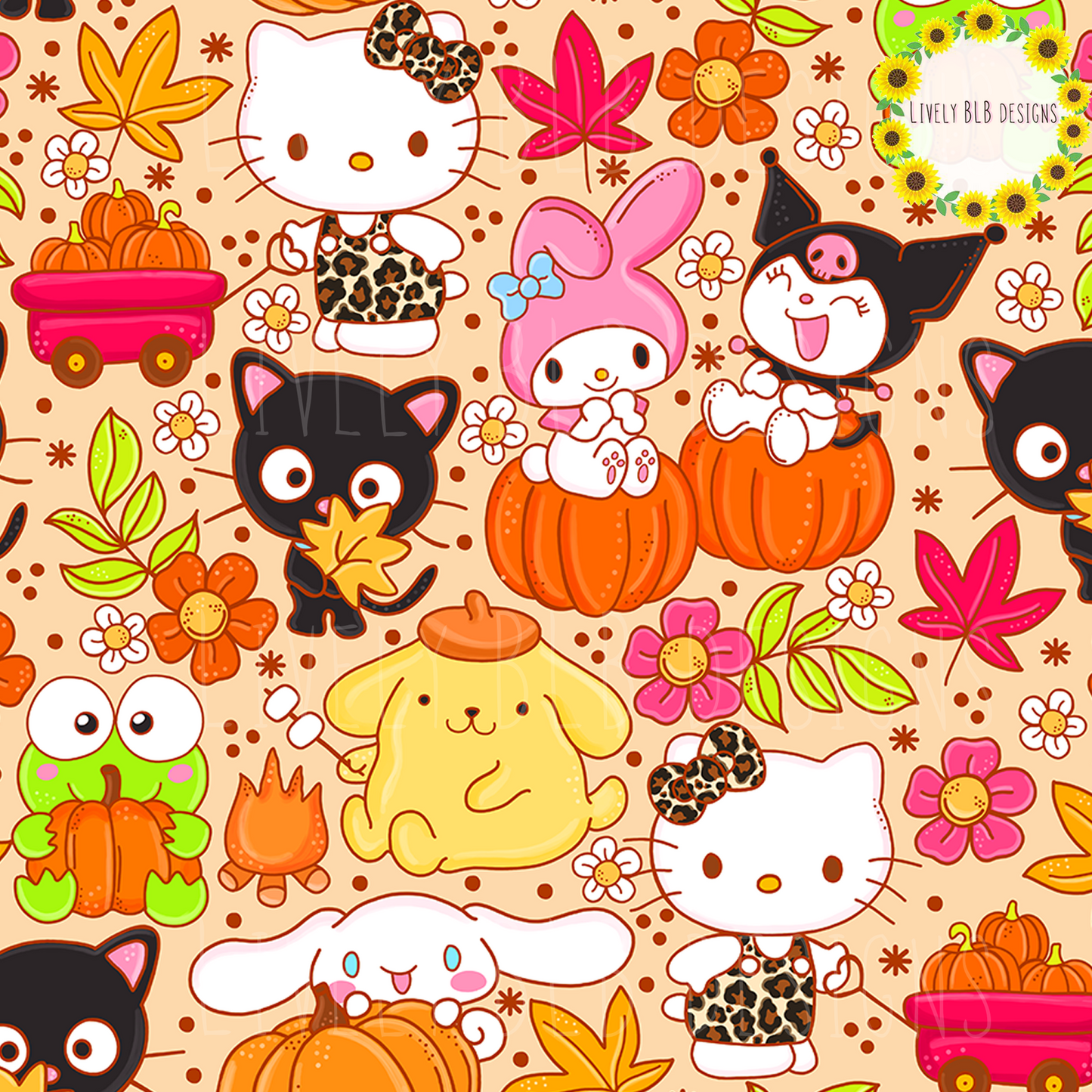 $10 Fall Deal Seamless + PNG Bundle All Colorways S494