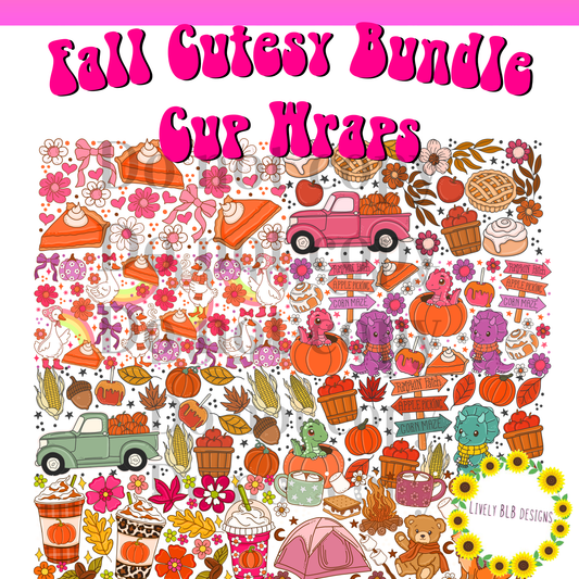 Cup Wrap Limited Fall Cutesy Bundle 9 Libbey Cup Wraps