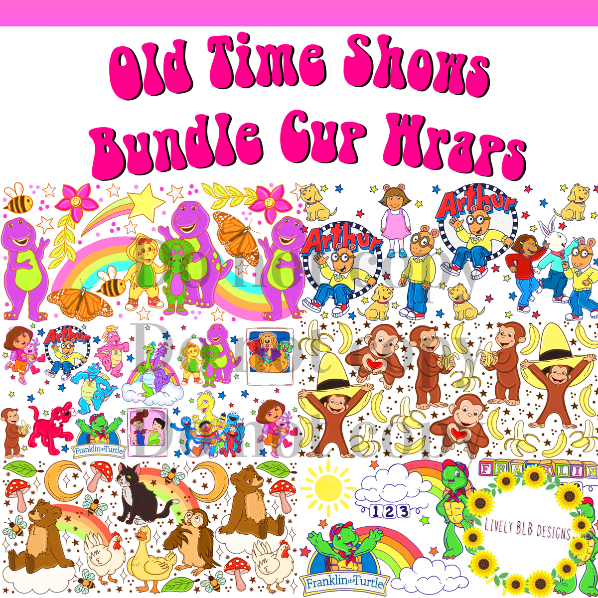 Cup Wrap Limited Old Time Shows Nostalgia Bundle 6 Libbey Cup Wraps