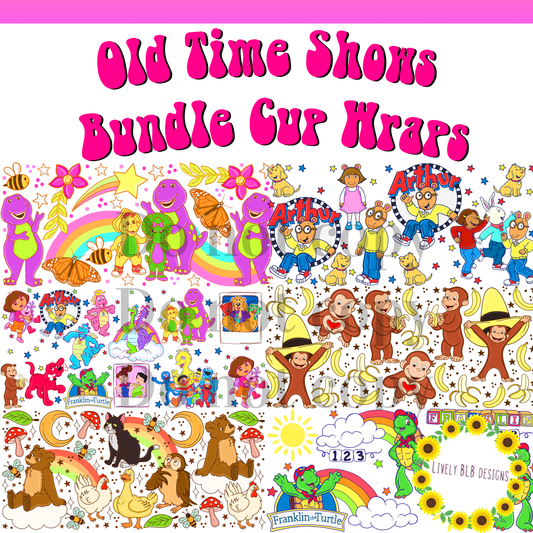 Cup Wrap Limited Old Time Shows Nostalgia Bundle 6 Libbey Cup Wraps