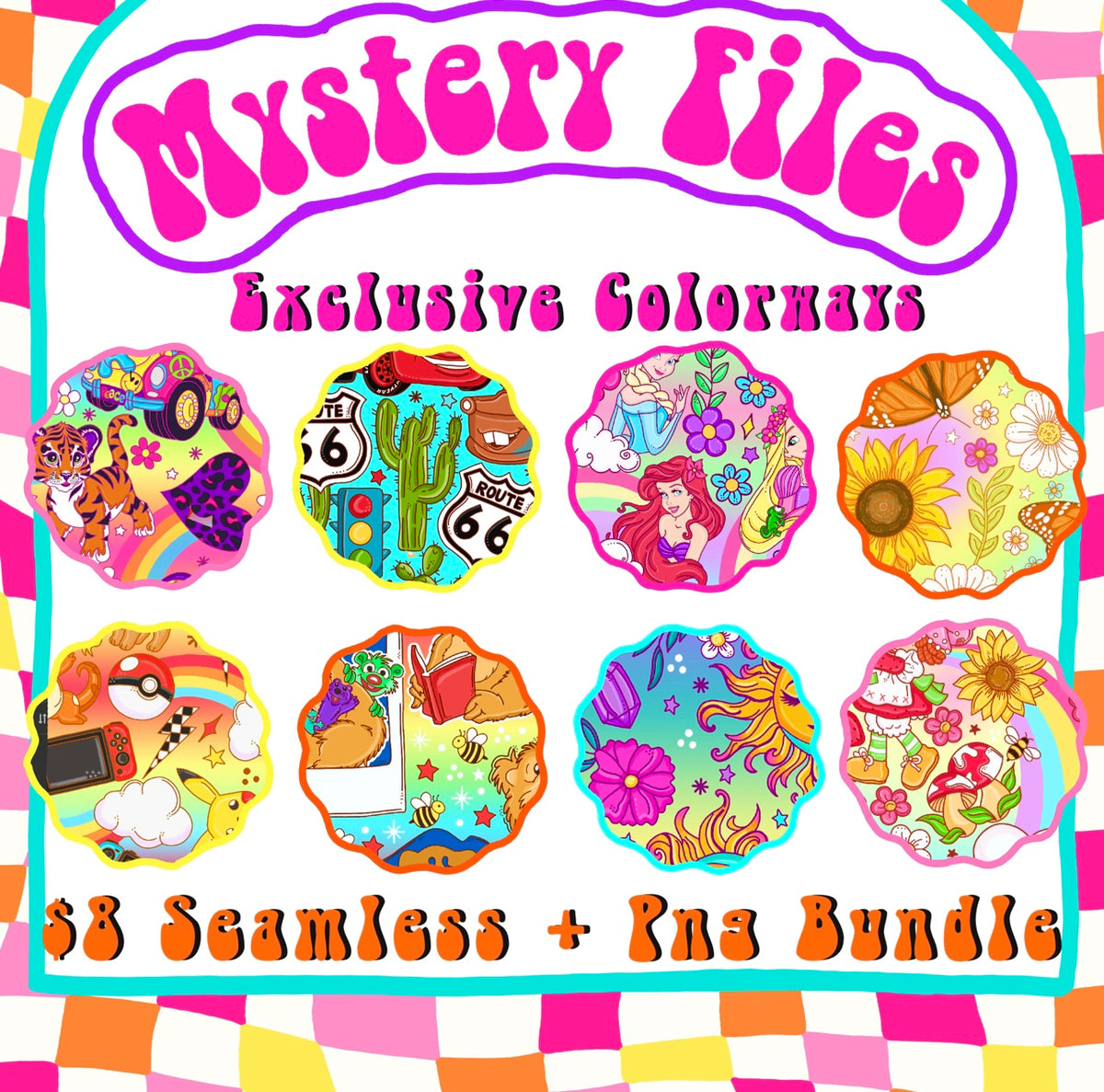 LIMITED- Mystery 8 Seamless + Png Bundle Exclusive Colorways