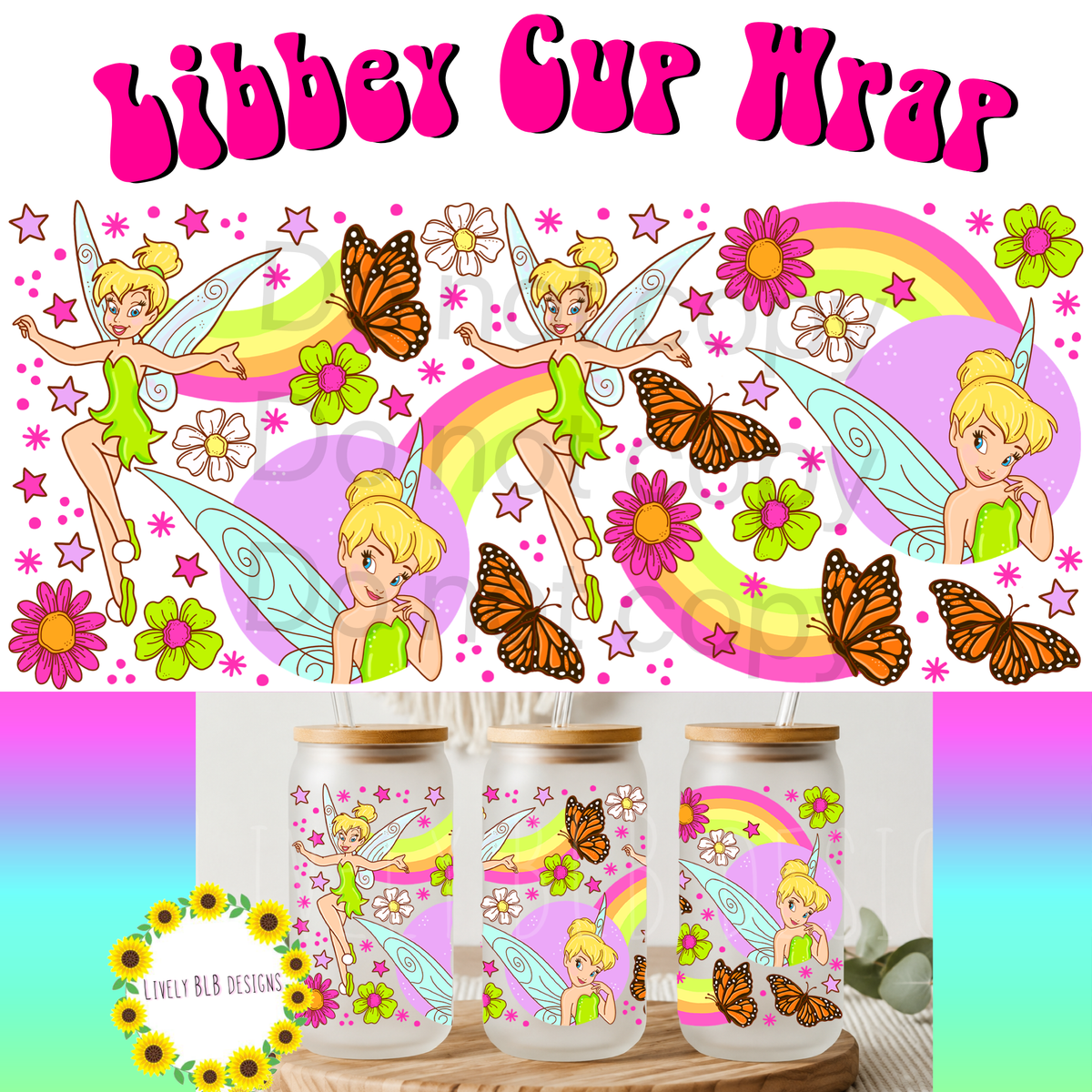 Cup Wrap Limited Magical Character Bundle 6 Libbey Cup Wraps