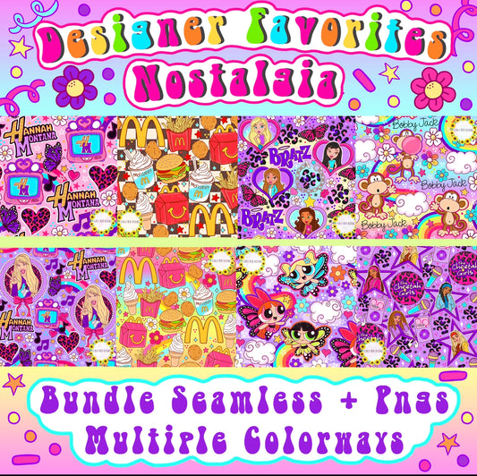 LIMITED Designer Favs Nostalgia Party Bundle All 8 Seamless + 8 Pngs (45 + Files)