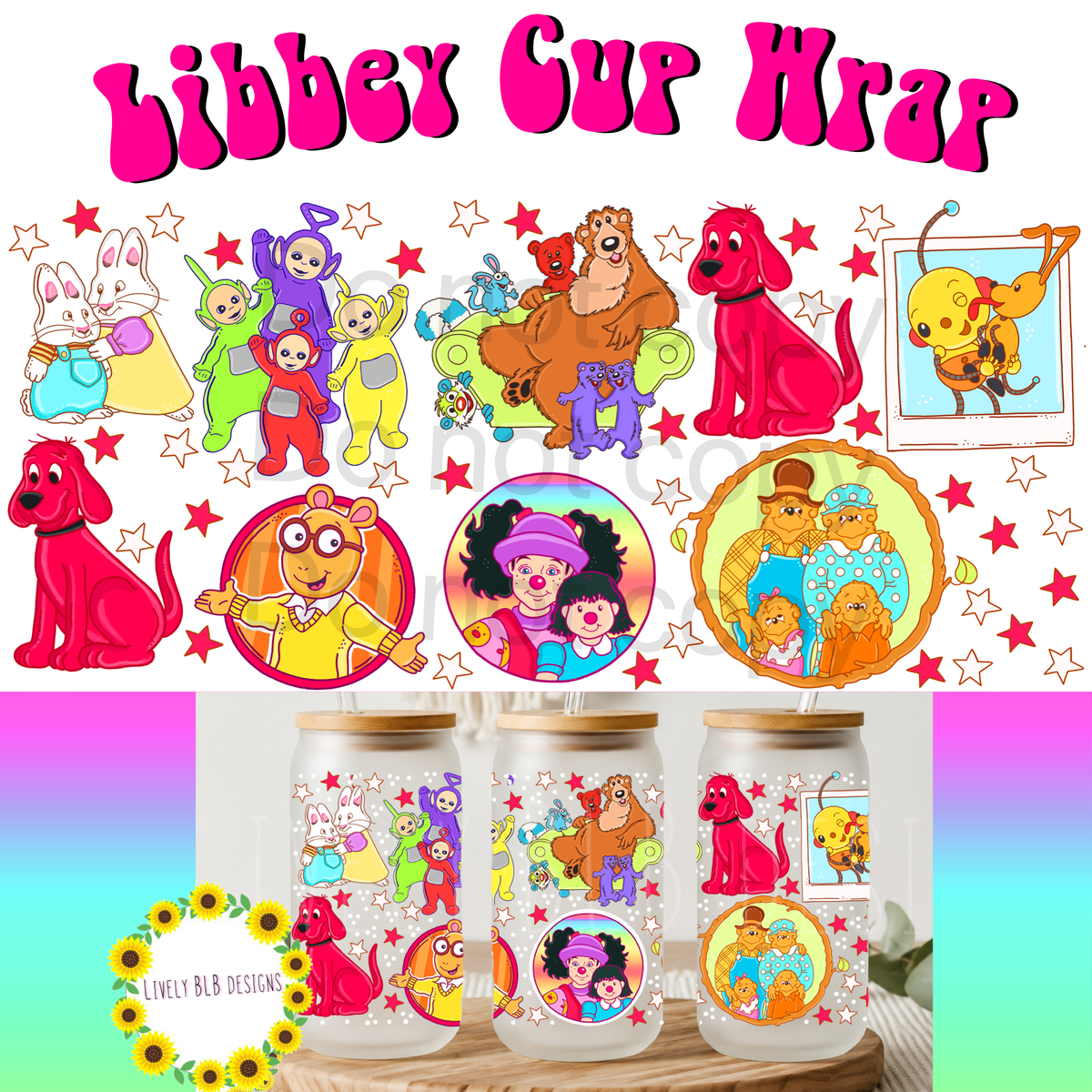 Cup Wrap Limited Nostalgia Party Bundle 8 Libbey Cup Wraps