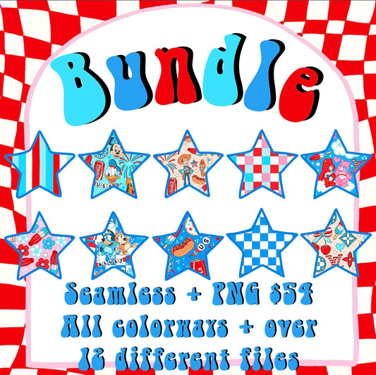 Bundle- ALL Seamless + PNG's (12+ Seamless Files and all colorways)
