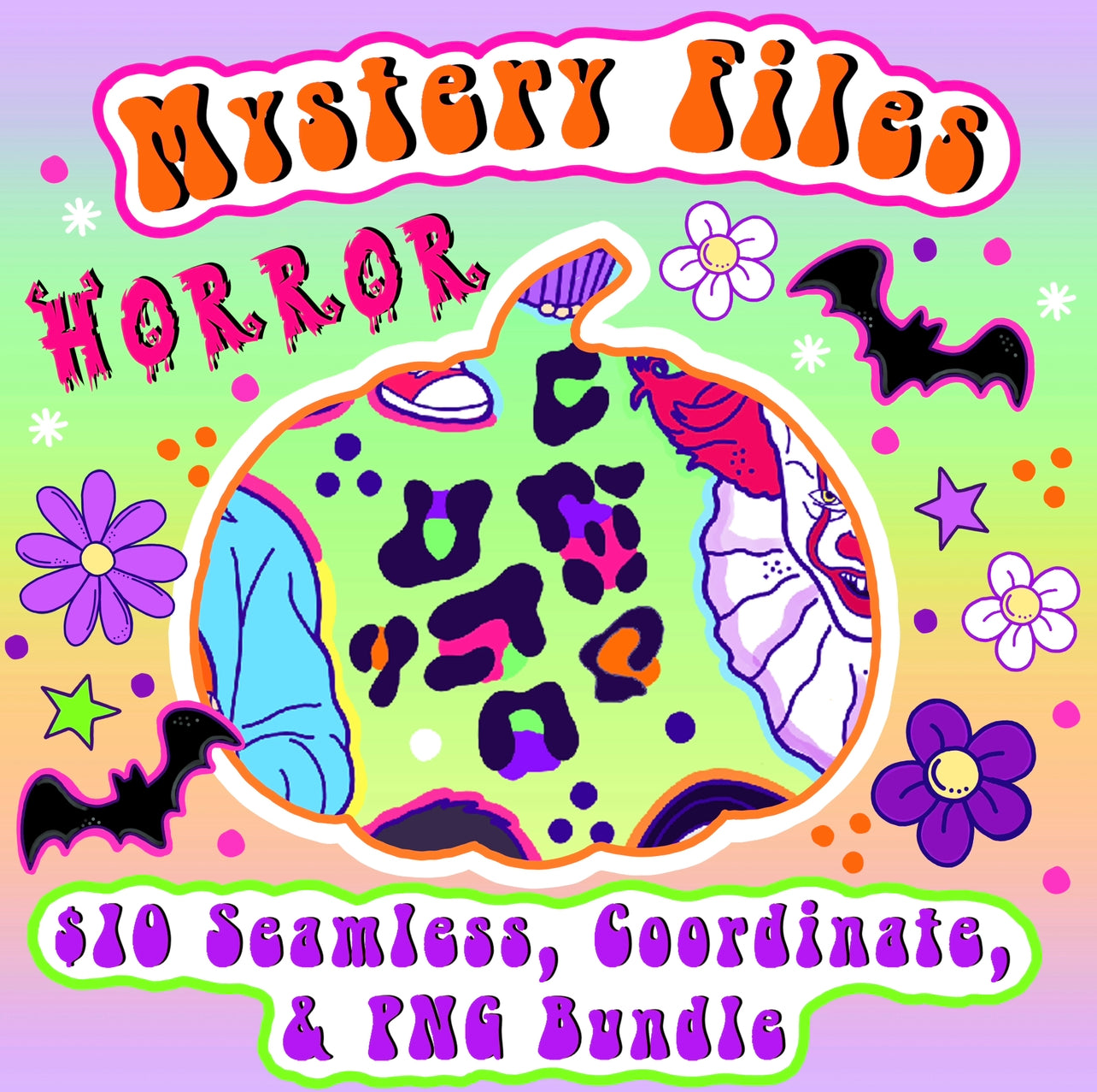 Mystery 4 Seamless, Coordinate, Png Bundle