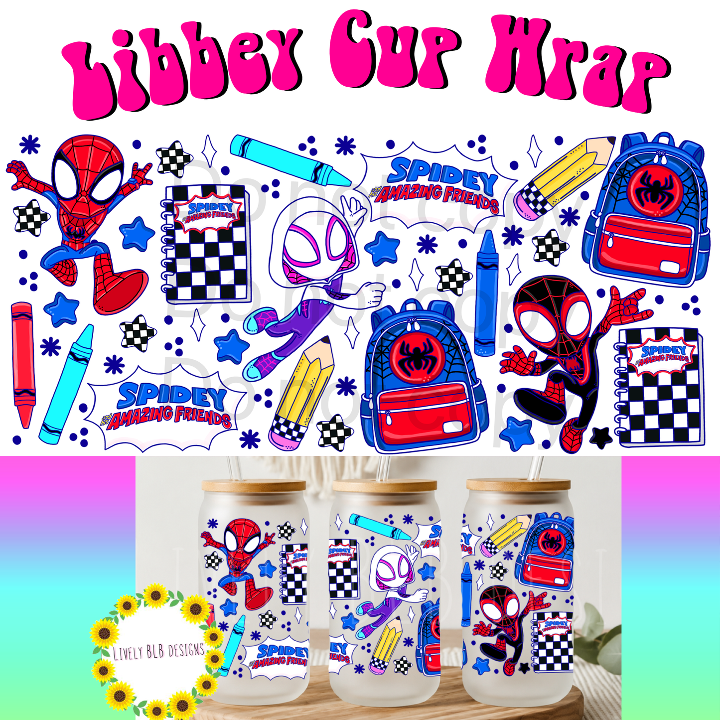 Cup Wrap Limited Back To School Bundle 5 Libbey Cup Wraps