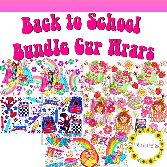 Cup Wrap Limited Back To School Bundle 5 Libbey Cup Wraps
