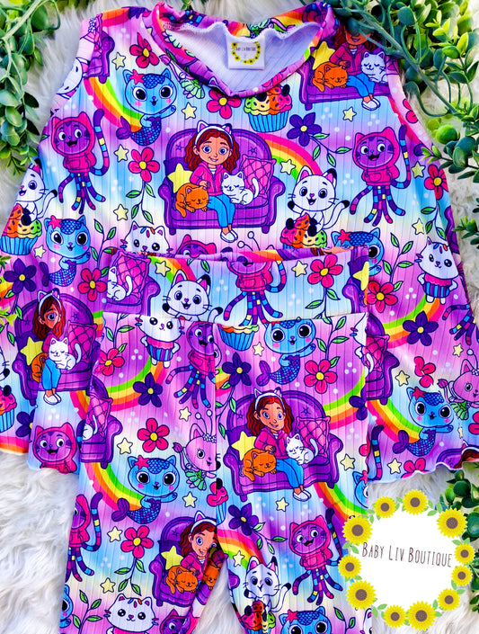 Bamboo Handrawn by BLB Dollhouse Friends Set Top + Bottoms (Put Style + Size in Notes at Checkout) (Copy)