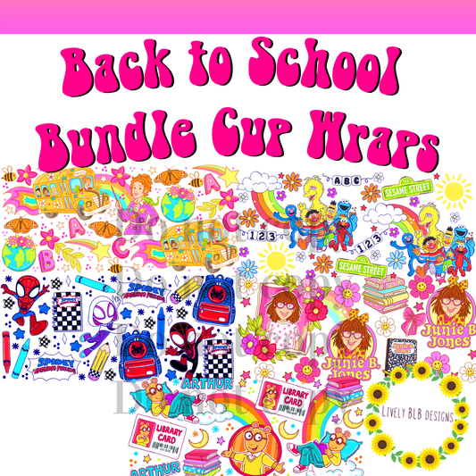 Cup Wrap Limited Back To School Bundle 5 Libbey Cup Wraps