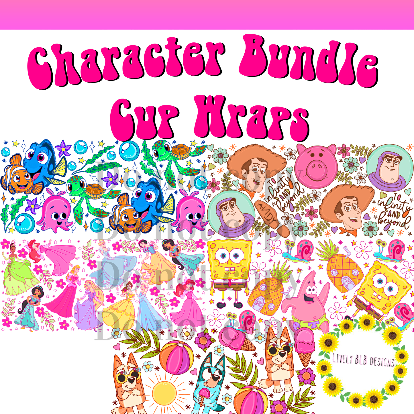 Cup Wrap Limited Character Bundle 5 Libbey Cup Wraps