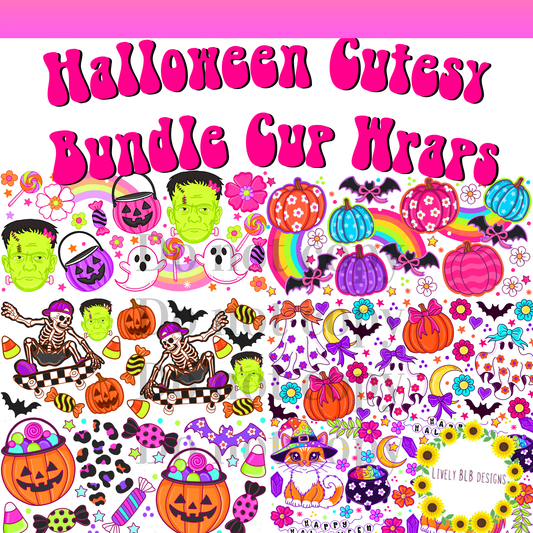 Cup Wrap Limited Halloween Cutesy Bundle 6 Libbey Cup Wraps