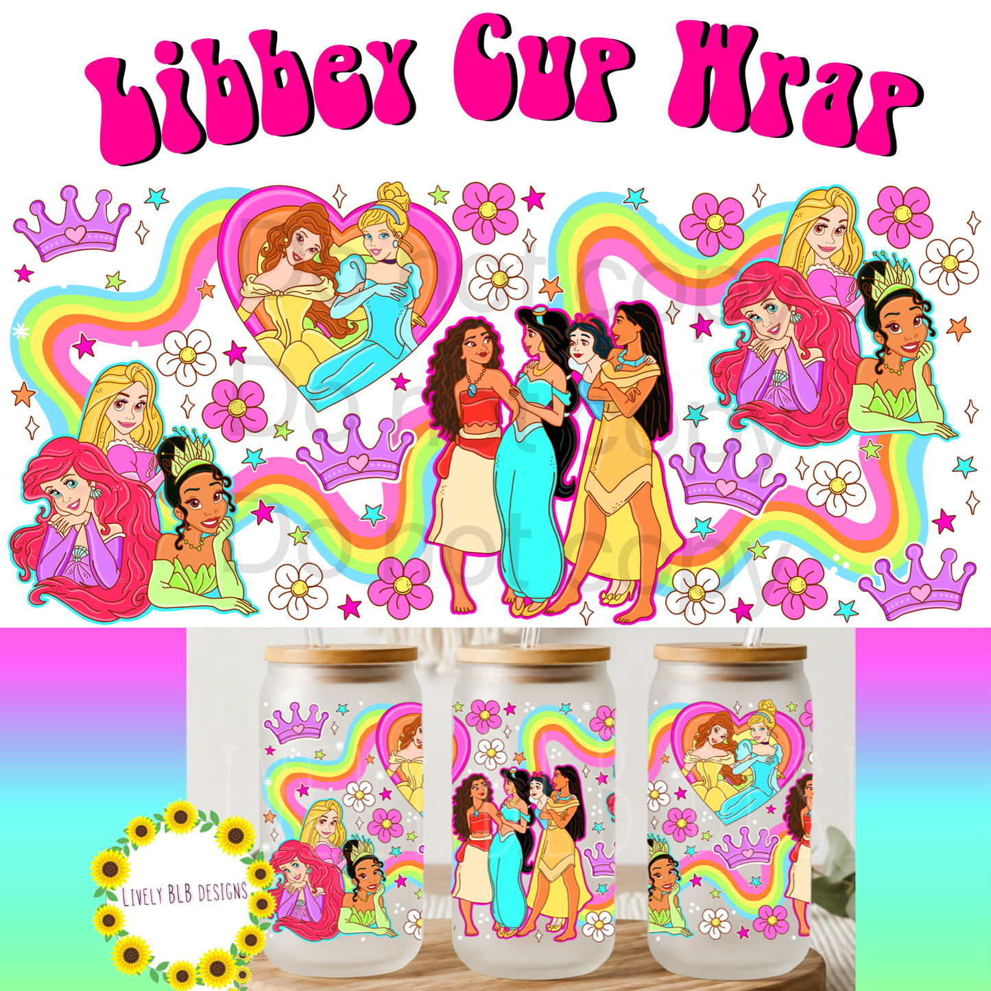 Cup Wrap Limited Princess Era Bundle 12 Libbey Cup Wraps