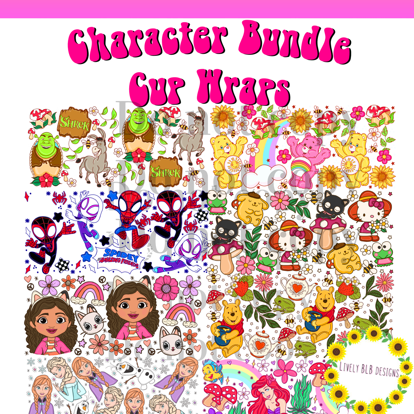 Cup Wrap Limited Character Bundle 8 Libbey Cup Wraps
