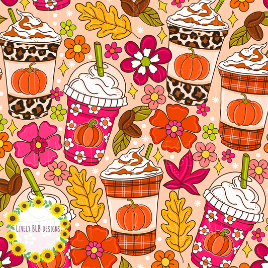 Seamless Fall Cutesy + PNG Bundle S454