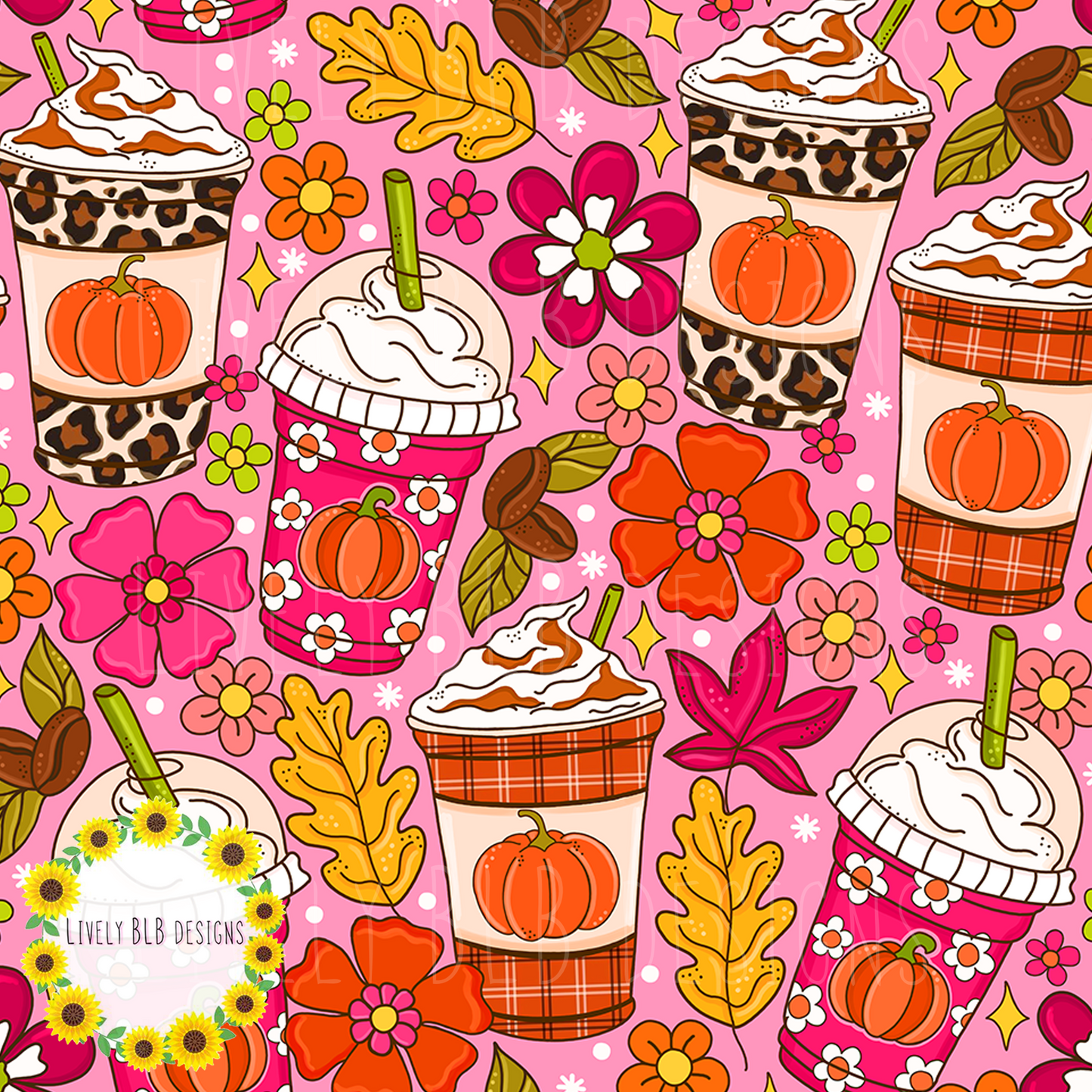 Seamless Fall Cutesy + PNG Bundle S456