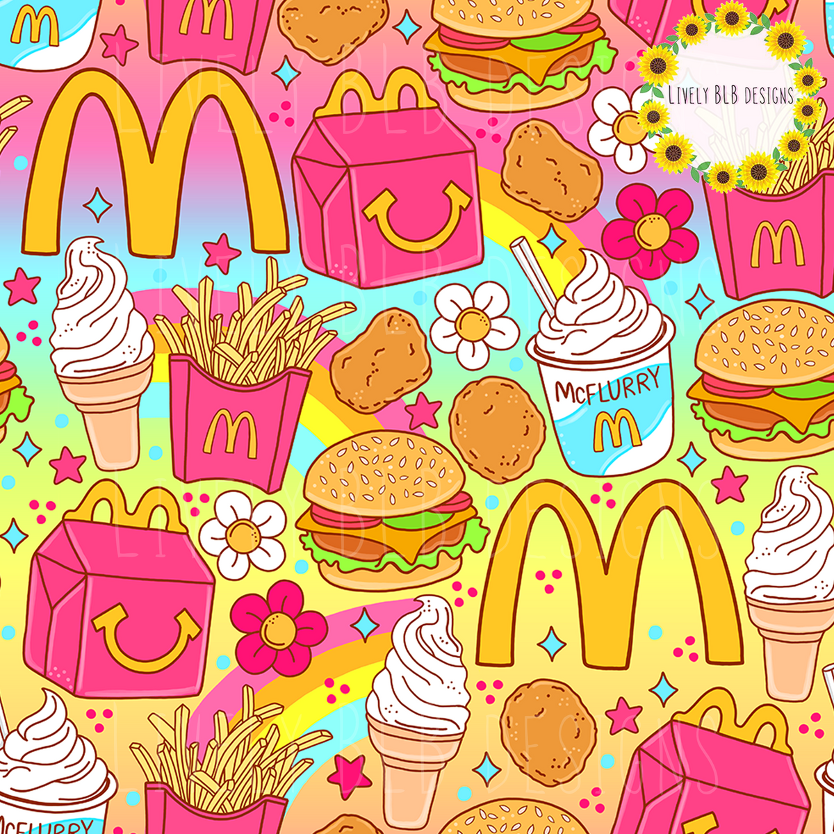 LIMITED EXCLUSIVE COLORWAY- Girly Happy Meal Foodie 6