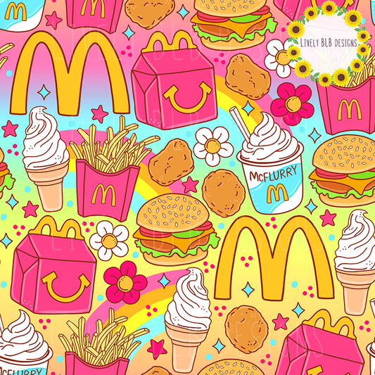 LIMITED EXCLUSIVE COLORWAY- Girly Happy Meal Foodie 6
